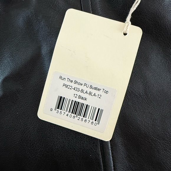 NWT Run The Show PU Bustier Top - Picture 5 of 5